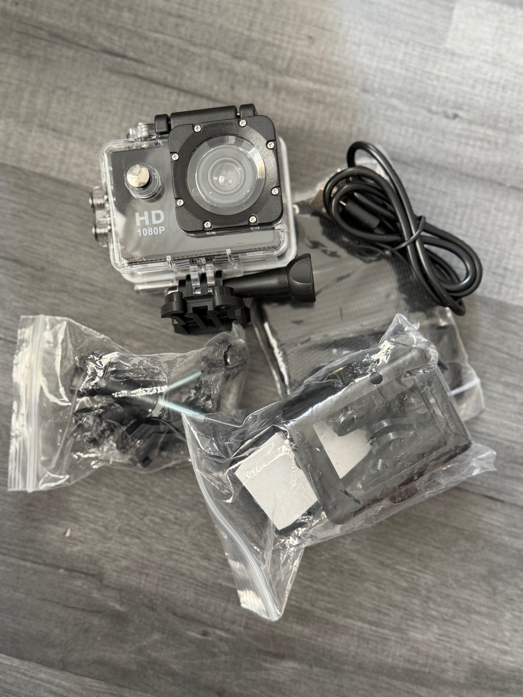 HD 1080P Action/Helmet Camera 2.0in LCD Waterproof Housing MicroSD USB Black