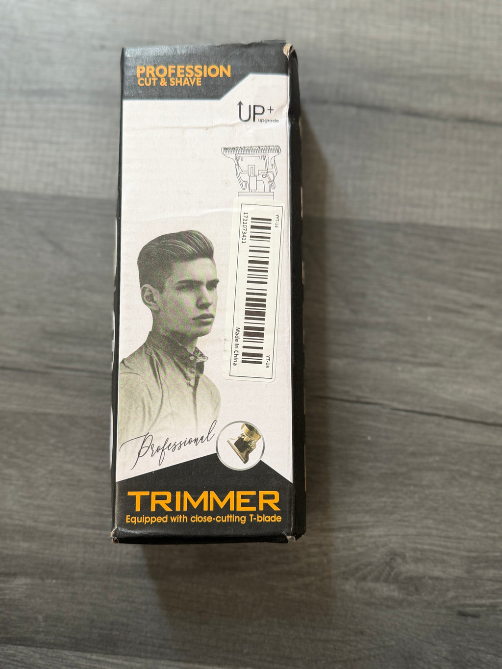 TM-16 Gold/Black T-Blade Battery Trimmer for Hair & Beard, 3-9mm + Brush