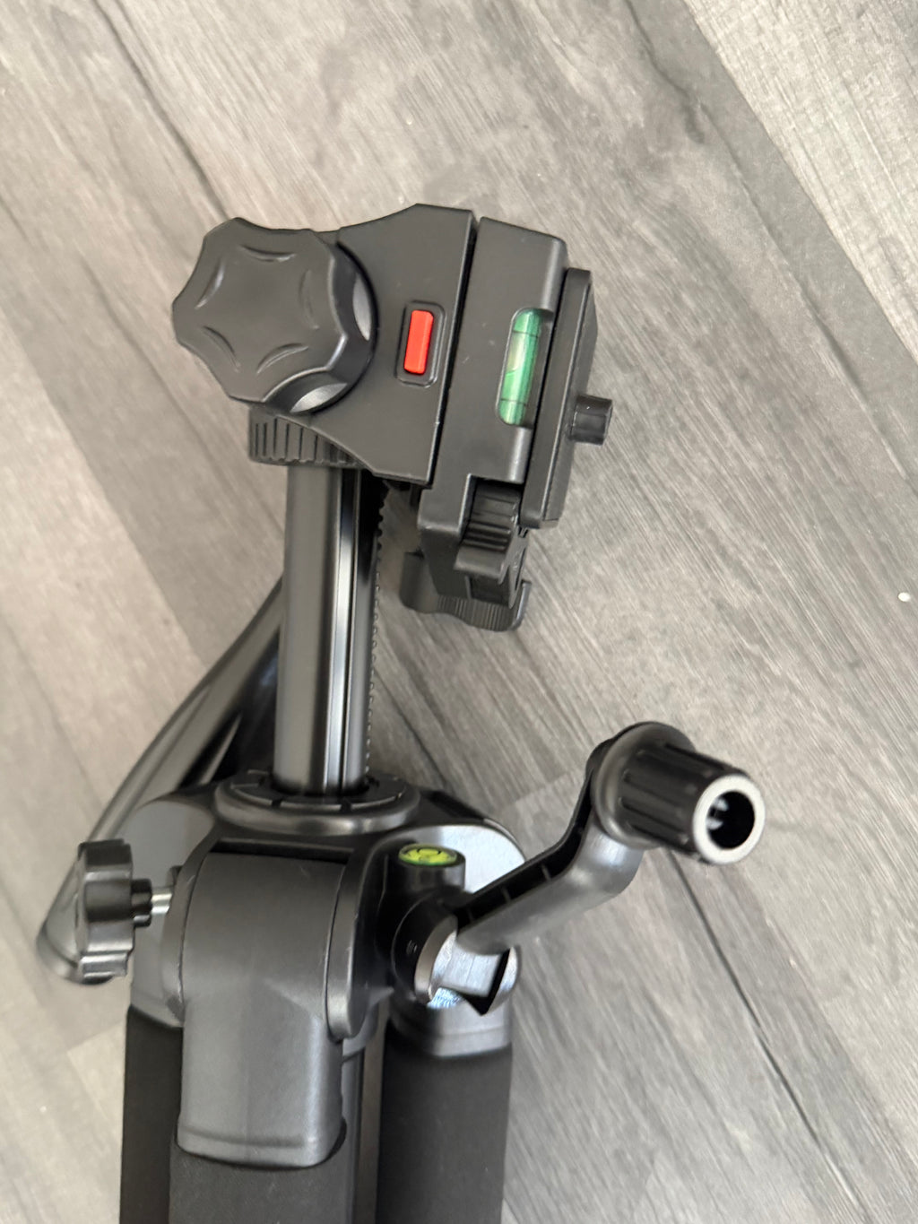 Camera Tripod w/ Pan/Tilt Head, Quick Release, Spirit Level, Adjustable Legs
