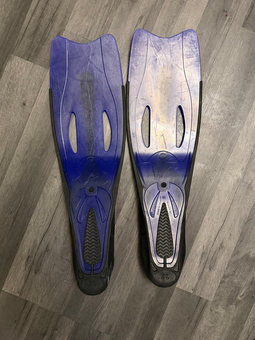 Dunlop Scuba Diving Snorkelling Fins & Flippers Blue/Black Size 6-8