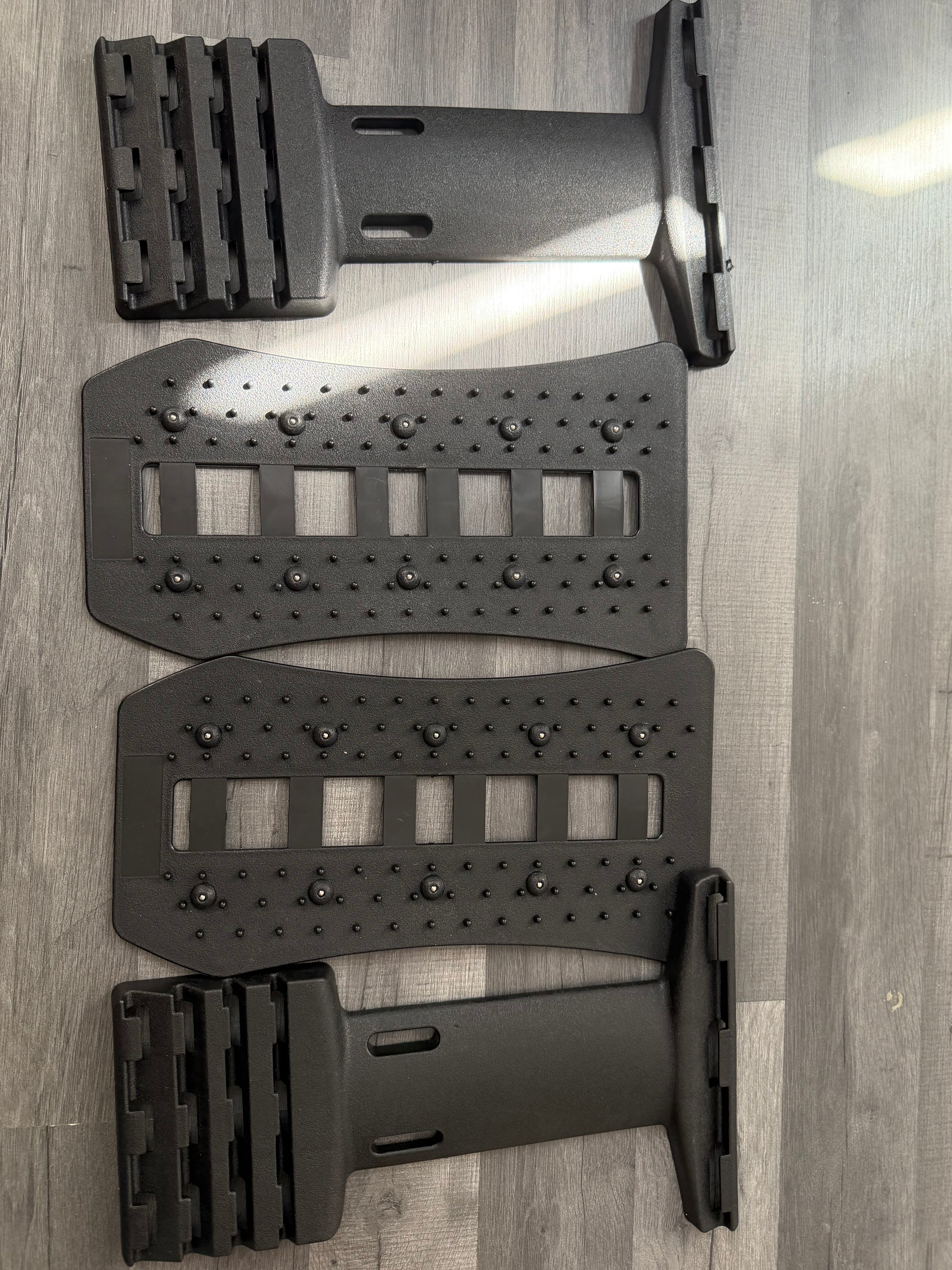 Black Back Stretcher Massage Board Set, Manual Plastic, Acupuncture Pain Relief