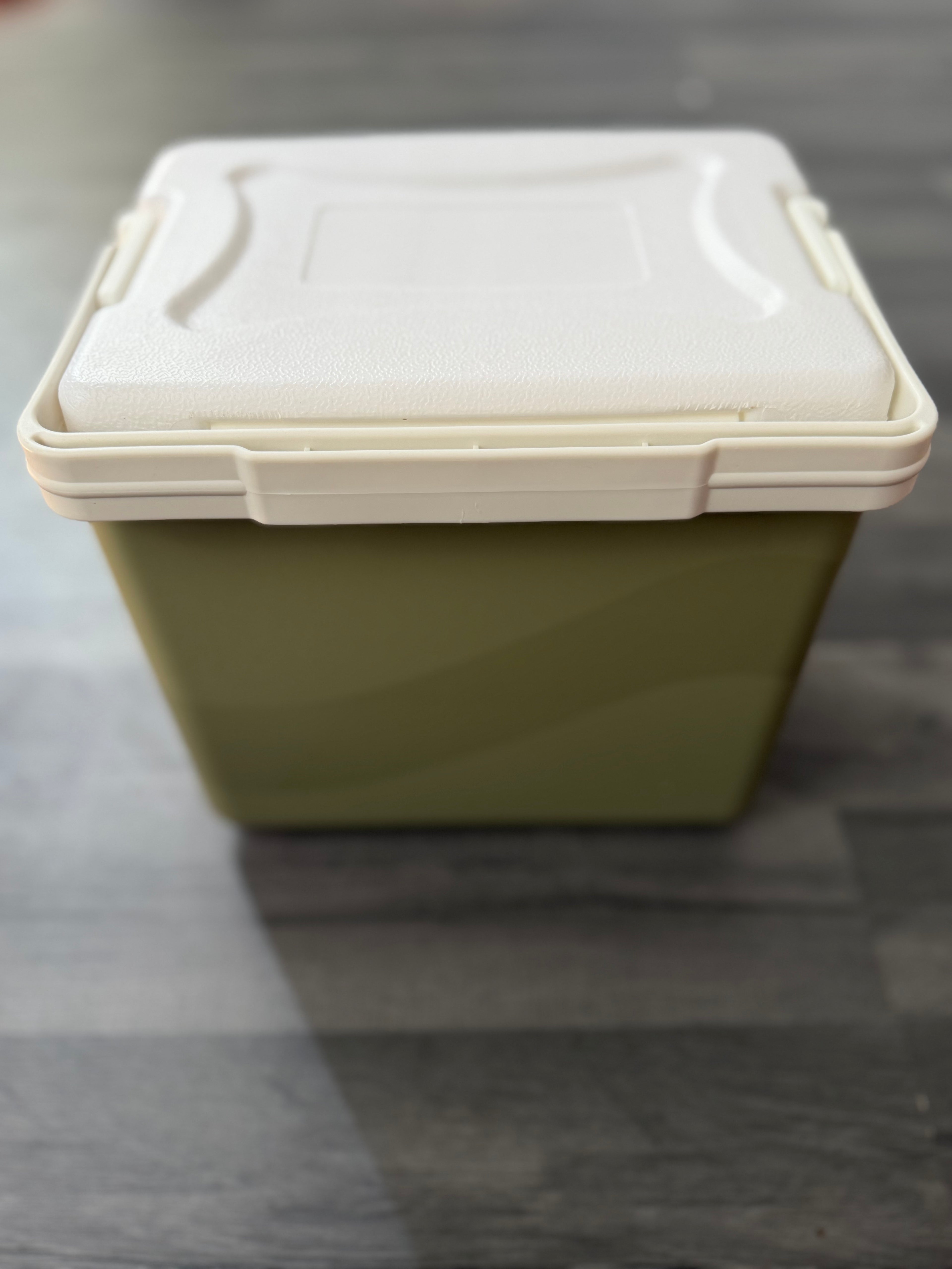 6L Food Grade Cooler Box Green/White for Indoor/Outdoor, Modern Style