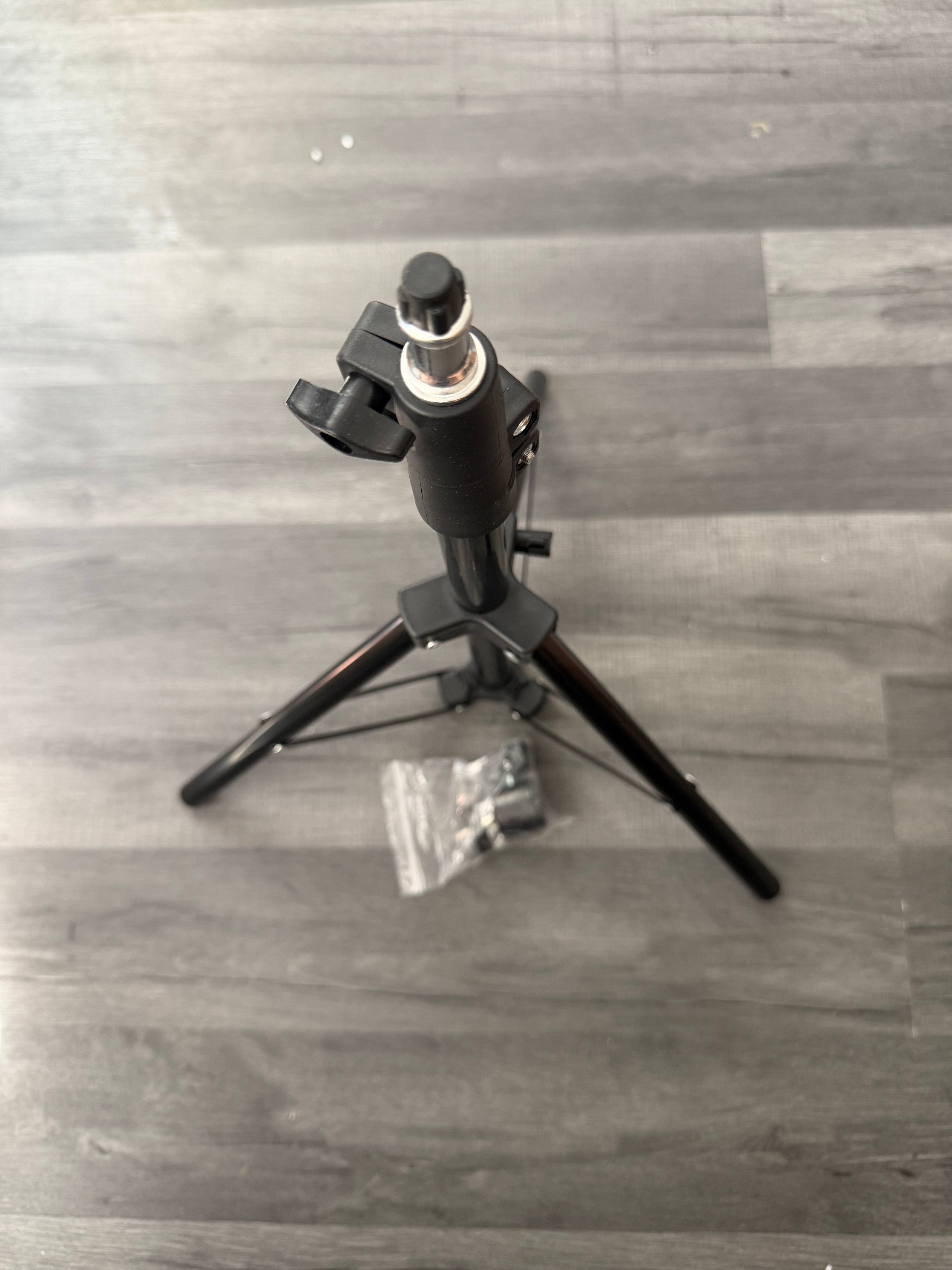 Black Mini Tabletop Light Stand Tripod for Photo Studio with 1/4" Screw Top