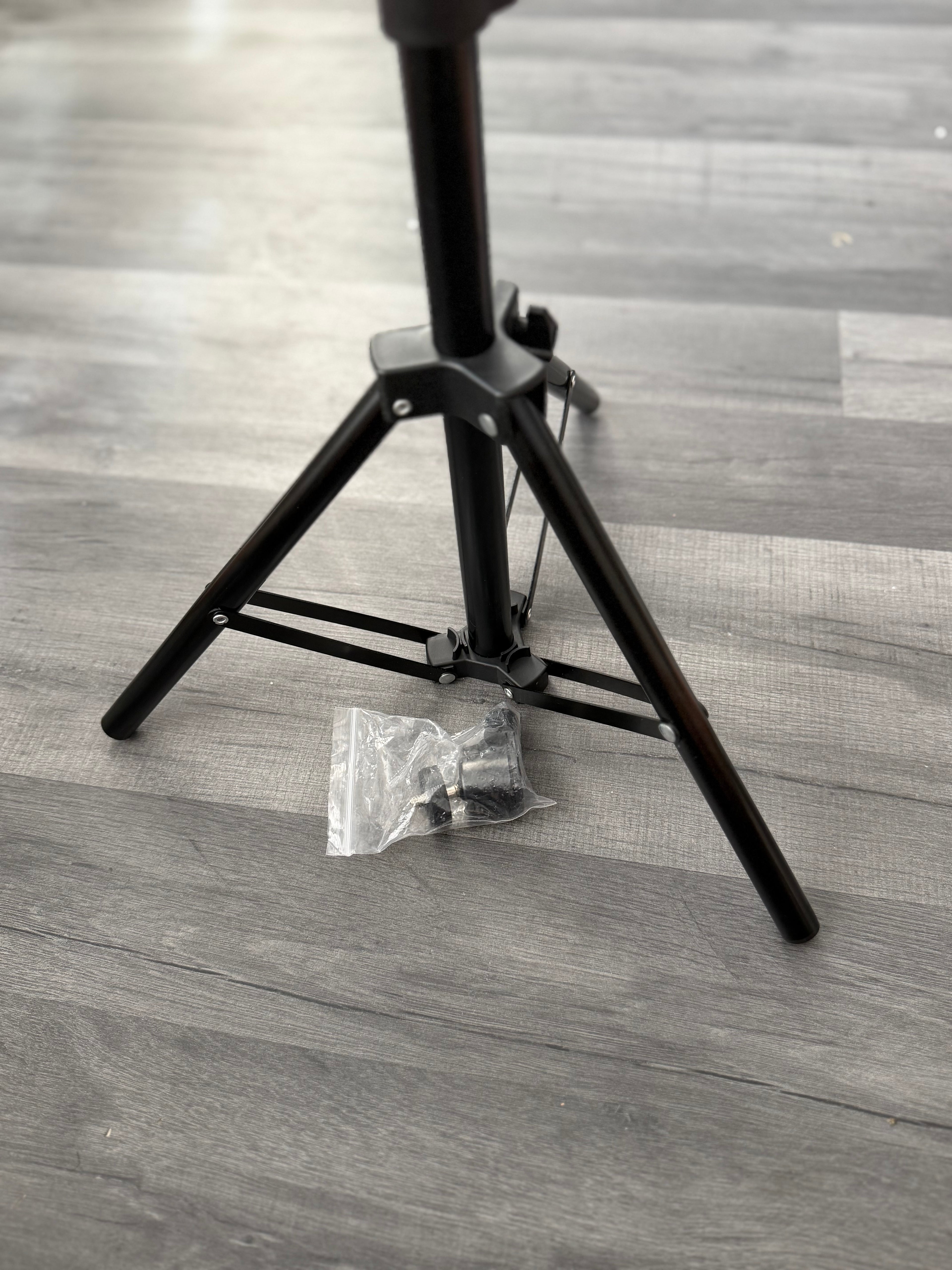 Black Mini Tabletop Light Stand Tripod for Photo Studio with 1/4" Screw Top