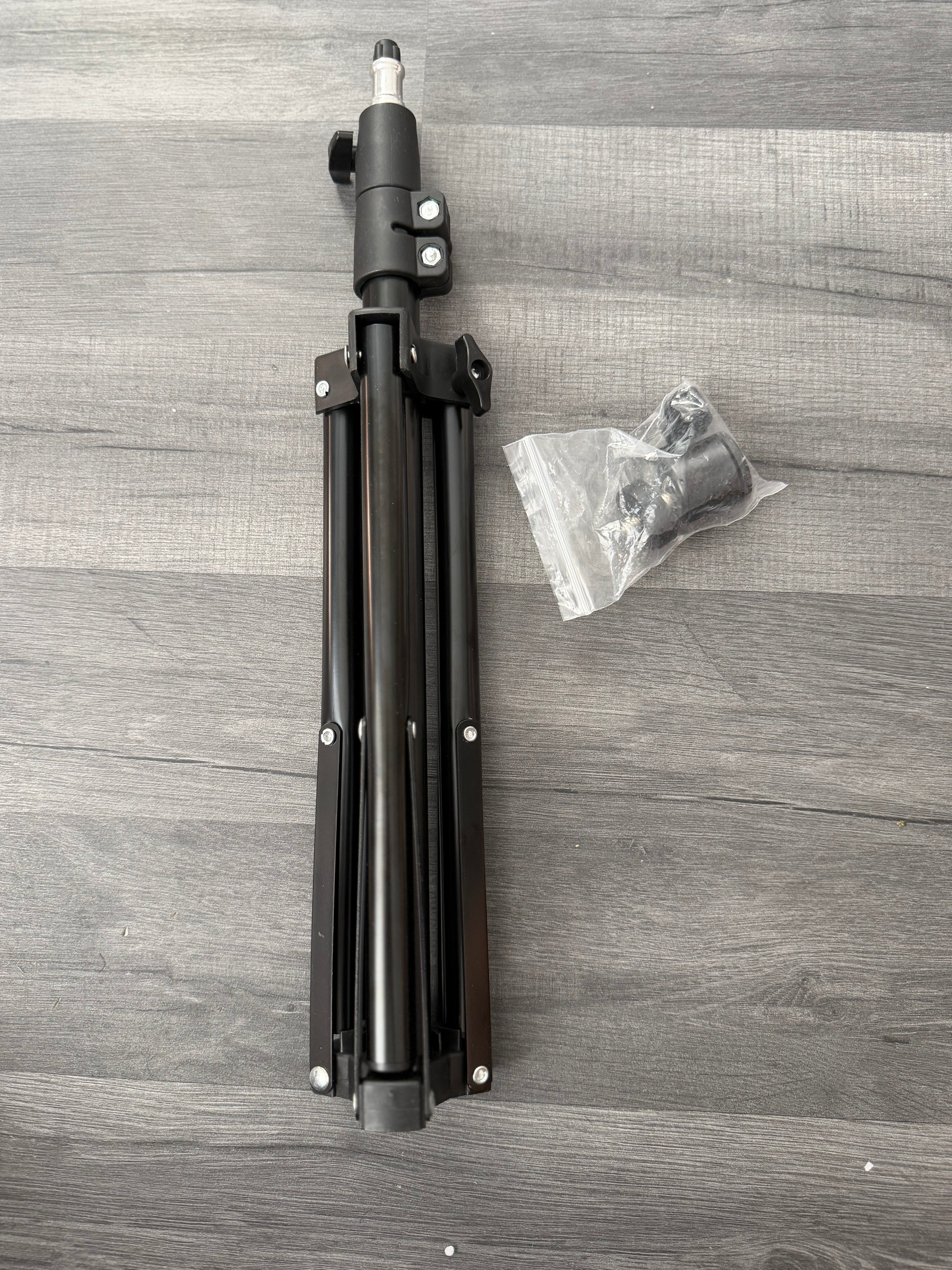 Black Mini Tabletop Light Stand Tripod for Photo Studio with 1/4" Screw Top