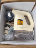 Handheld Corded Steam Cleaner Beige/Grey with Measuring Cup & Microfibre Cloth