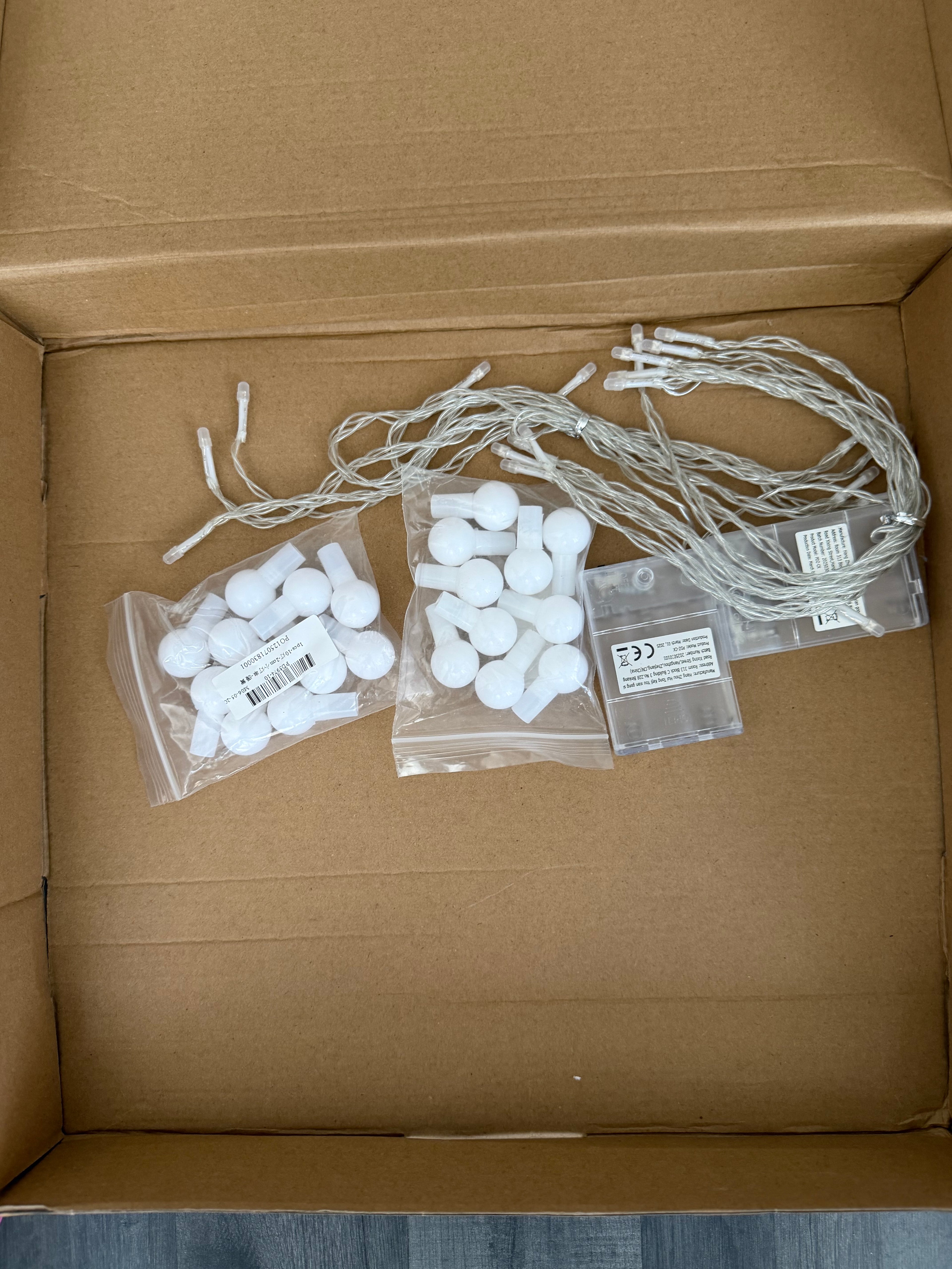28.7in Love LED Fairy Lights, Battery Operated, White, Clear Cord, Indoor