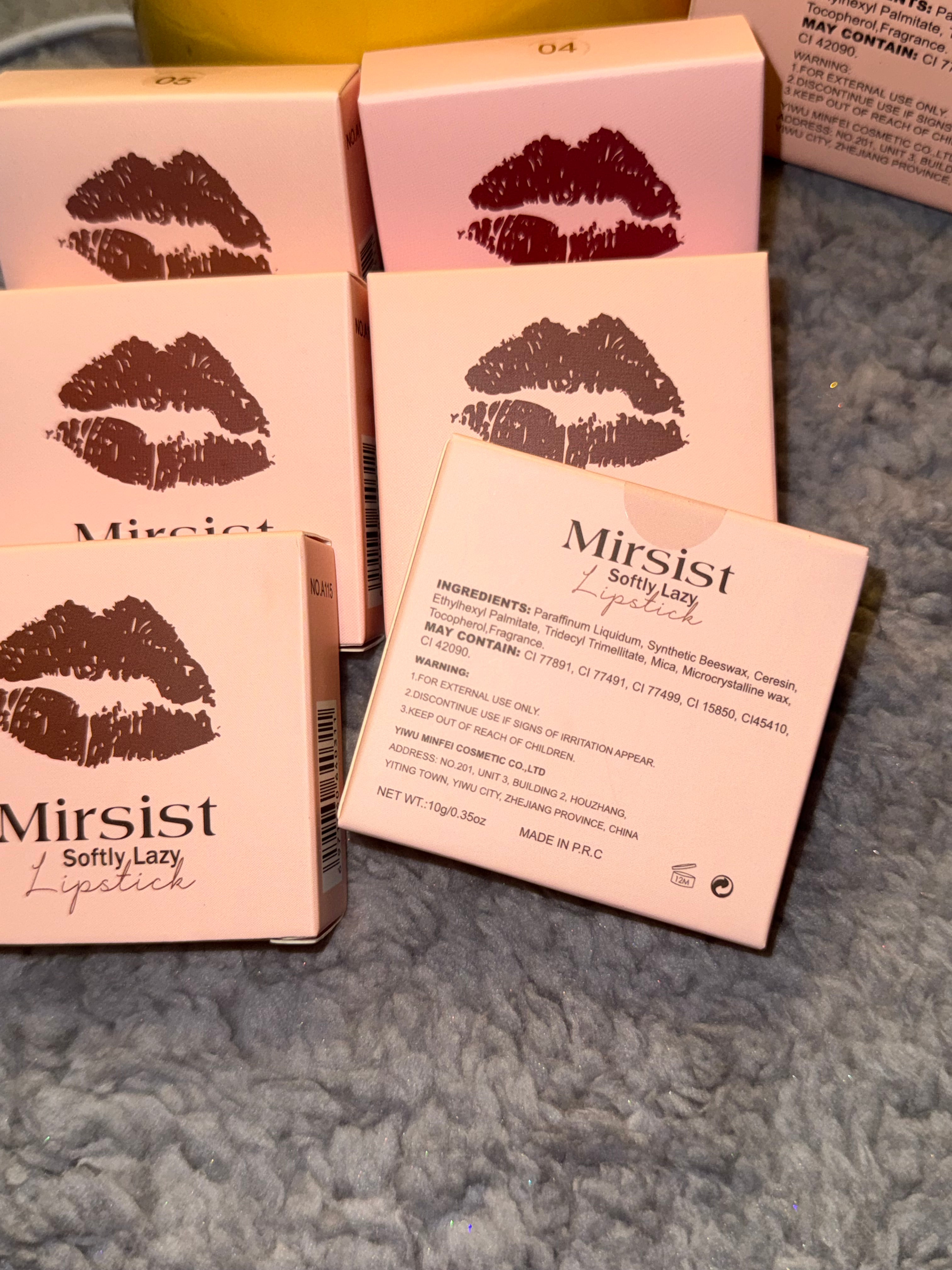 MirSist Softly Lazy Lipstick Set – 6 Matte Lipsticks (Shades 04–09)