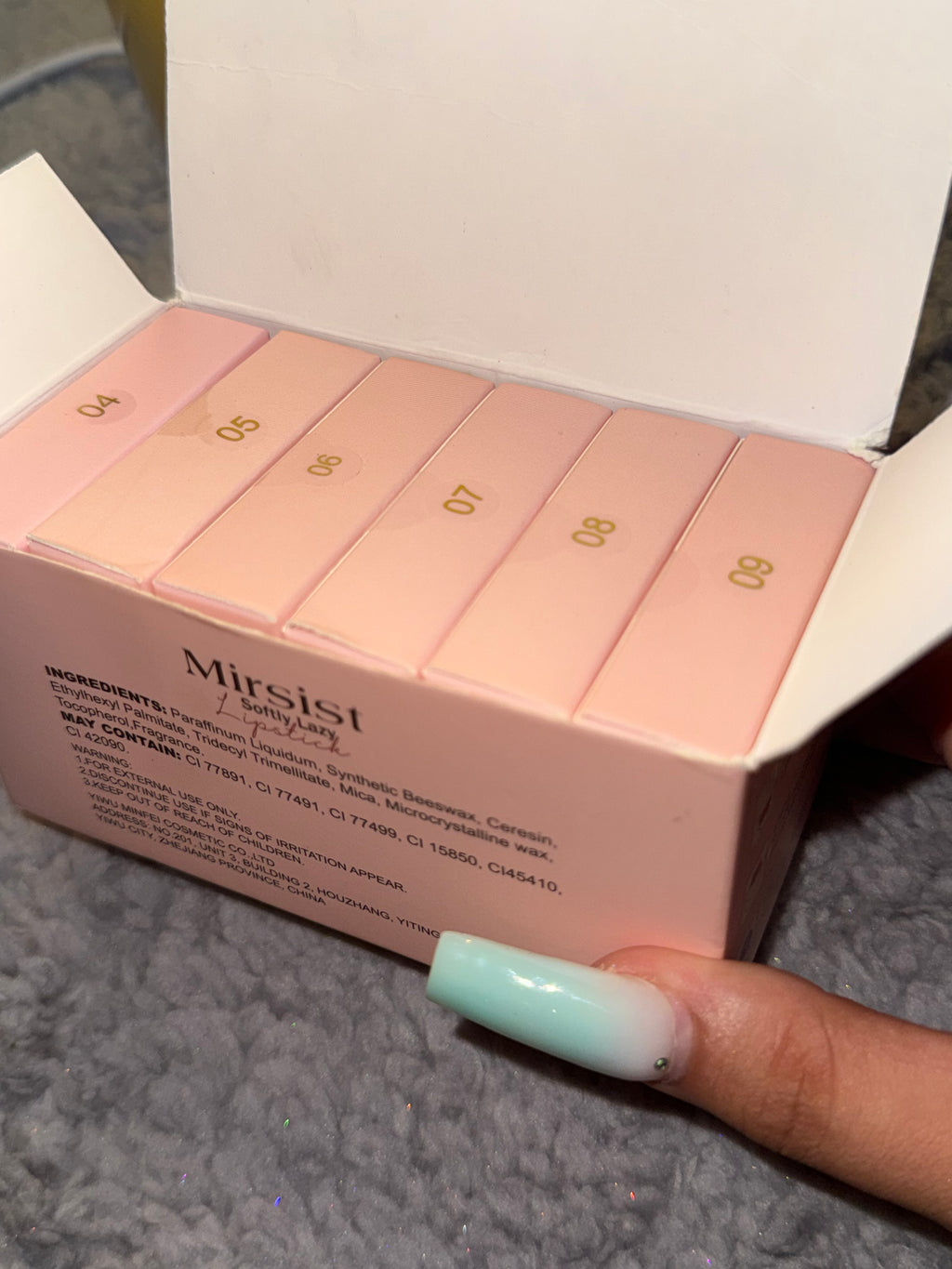 MirSist Softly Lazy Lipstick Set – 6 Matte Lipsticks (Shades 04–09)