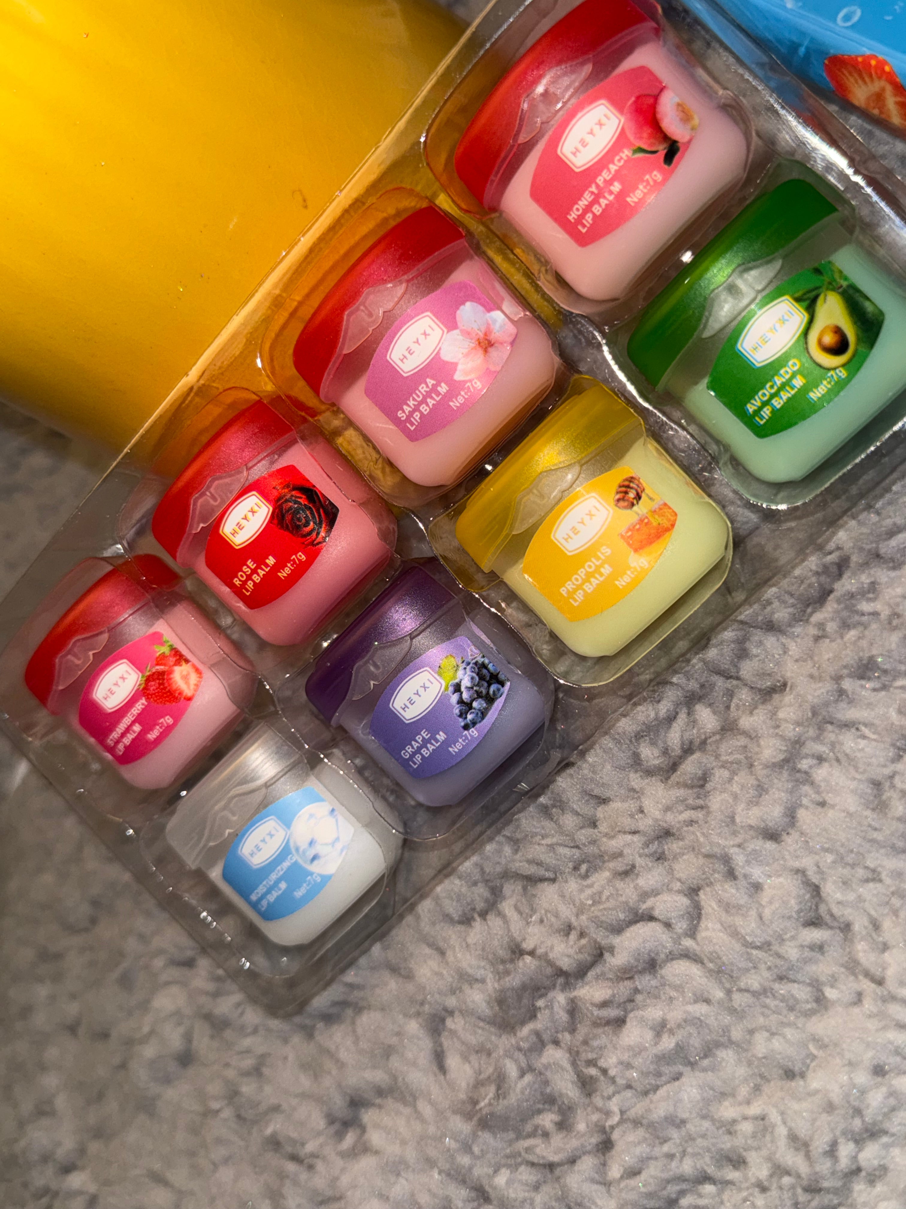 HEYXI Hydrating Lip Balm Set – 8 Moisturizing Lip Balms (7g Each)