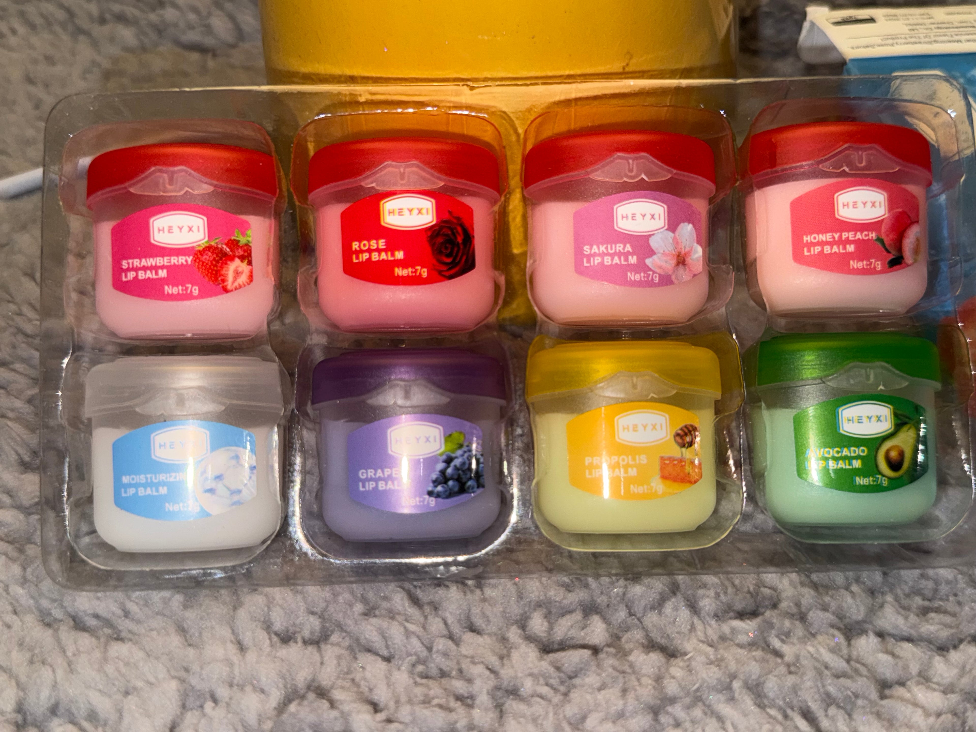 HEYXI Hydrating Lip Balm Set – 8 Moisturizing Lip Balms (7g Each)