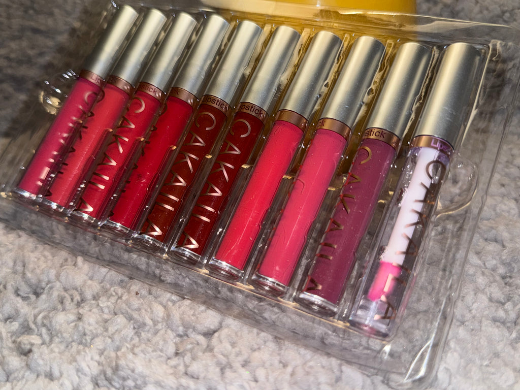 CAKAILA Matte Lipstick & Lip Lacquer Set – 10 Colors