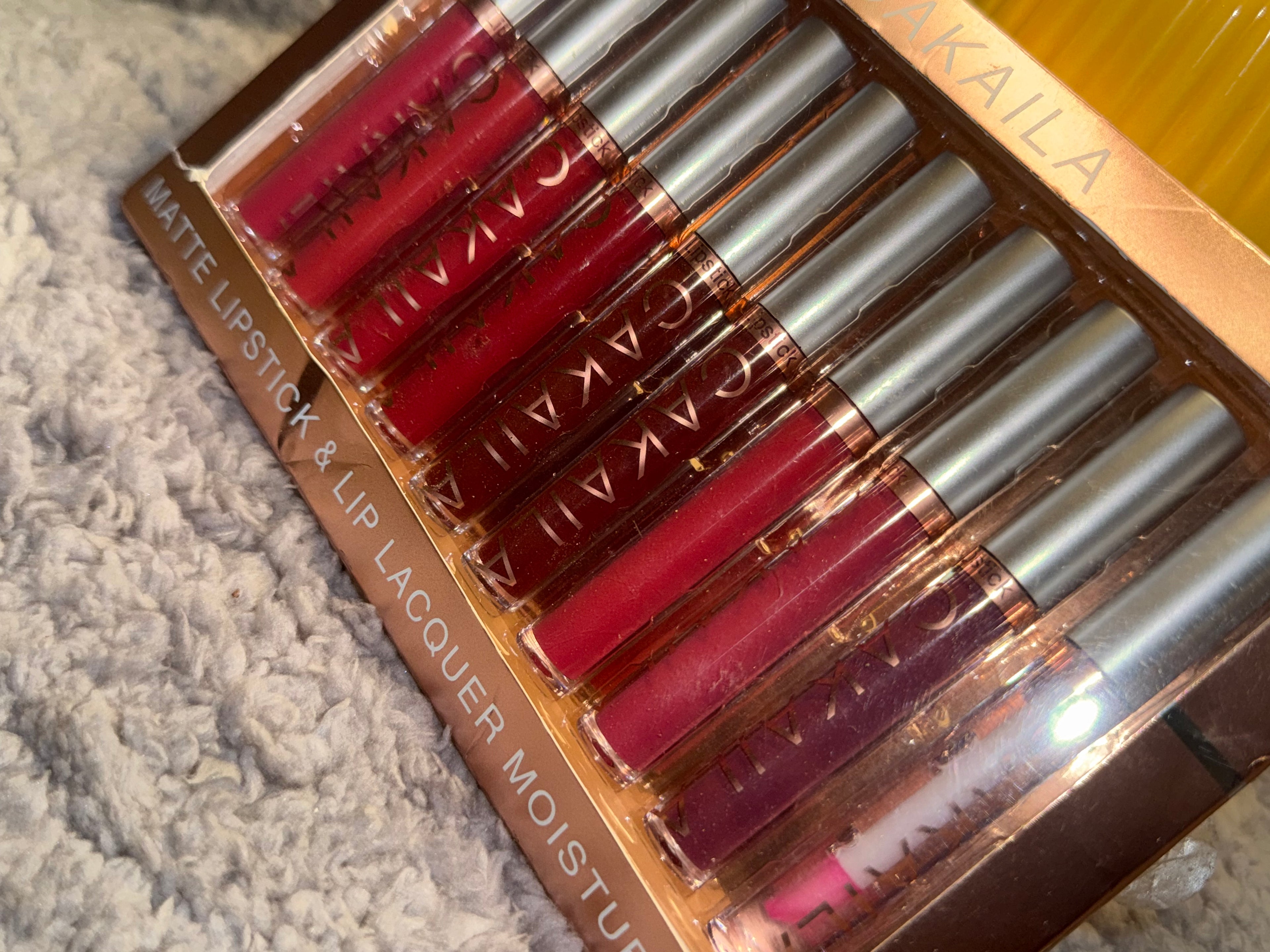 CAKAILA Matte Lipstick & Lip Lacquer Set – 10 Colors