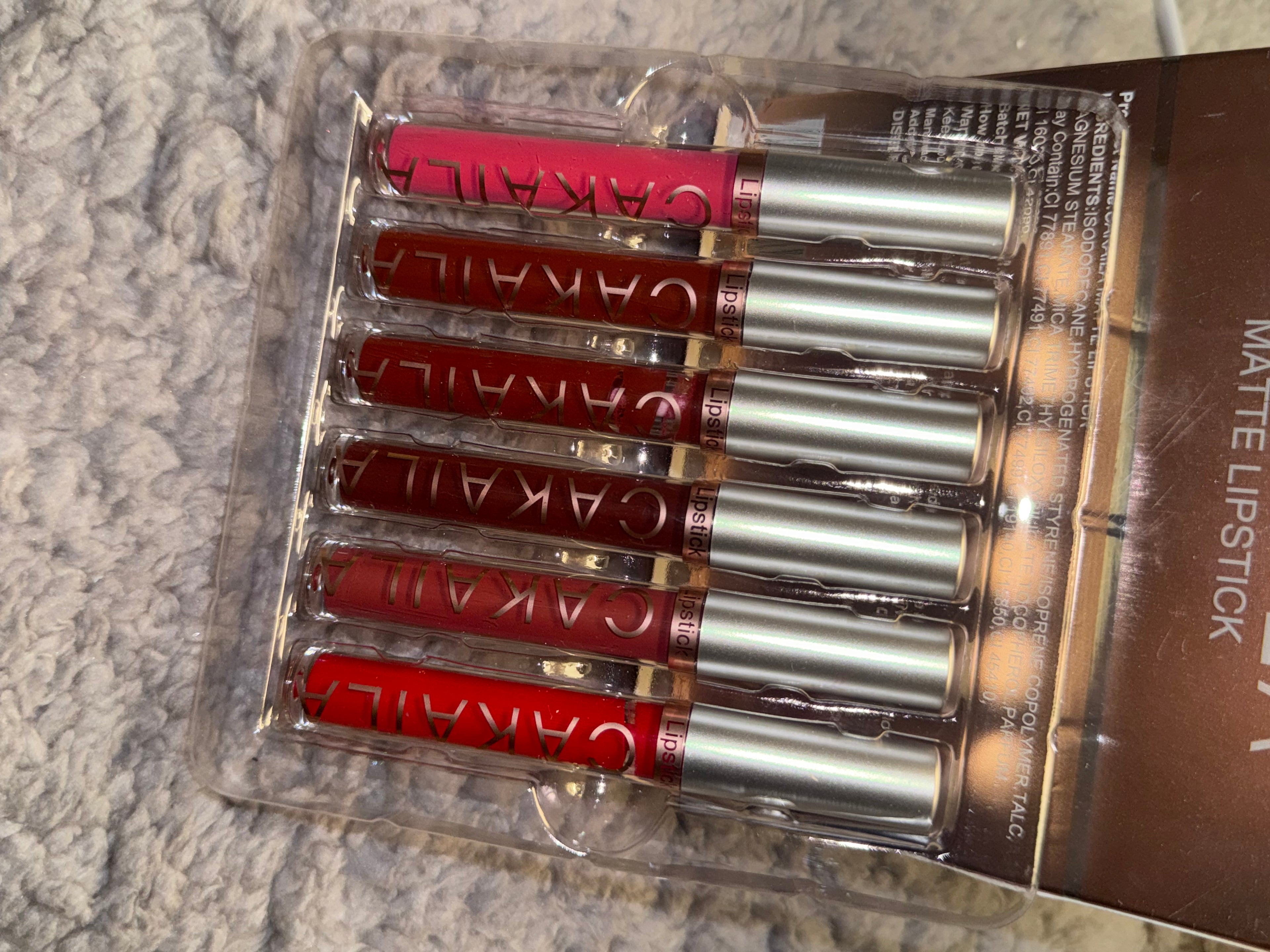 CAKAILA Matte Liquid Lipstick Set – 6 Long Lasting Lip Colors