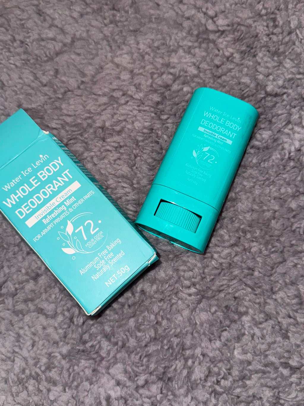 Water Ice Levin Whole Body Deodorant Stick – Refreshing Mint | 72-Hour Odor Protection