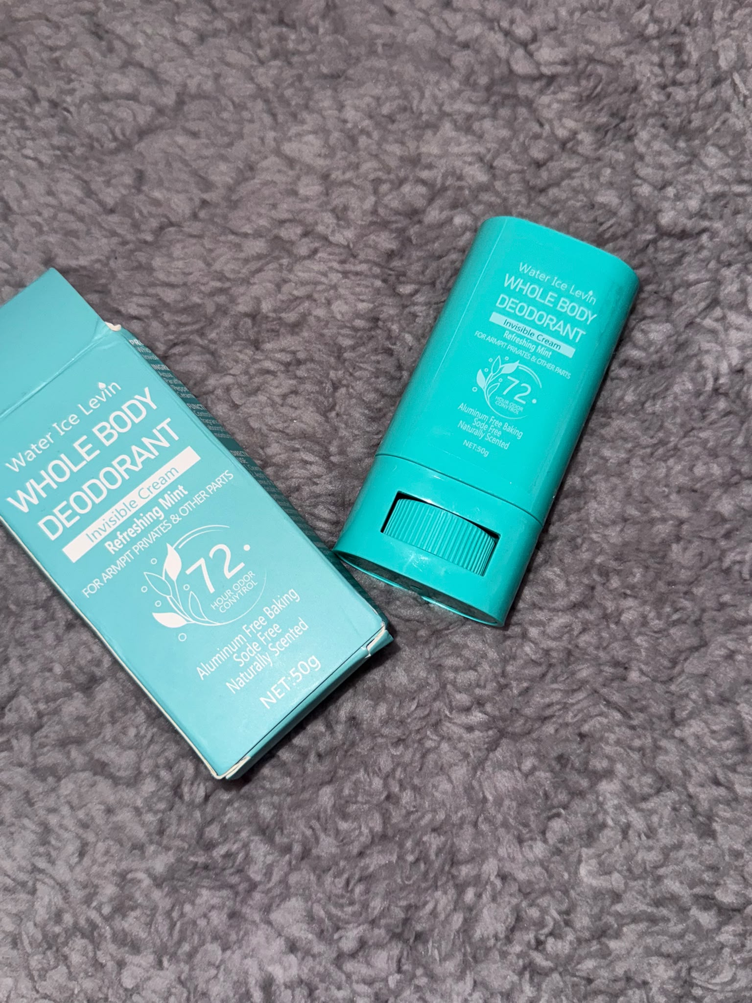 Water Ice Levin Whole Body Deodorant Stick – Refreshing Mint | 72-Hour Odor Protection