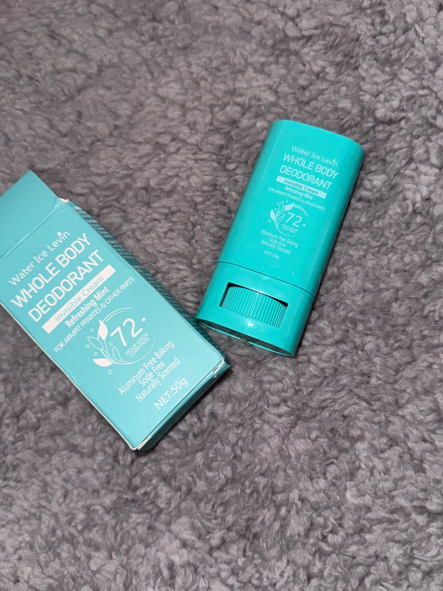 Water Ice Levin Whole Body Deodorant Stick – Refreshing Mint | 72-Hour Odor Protection
