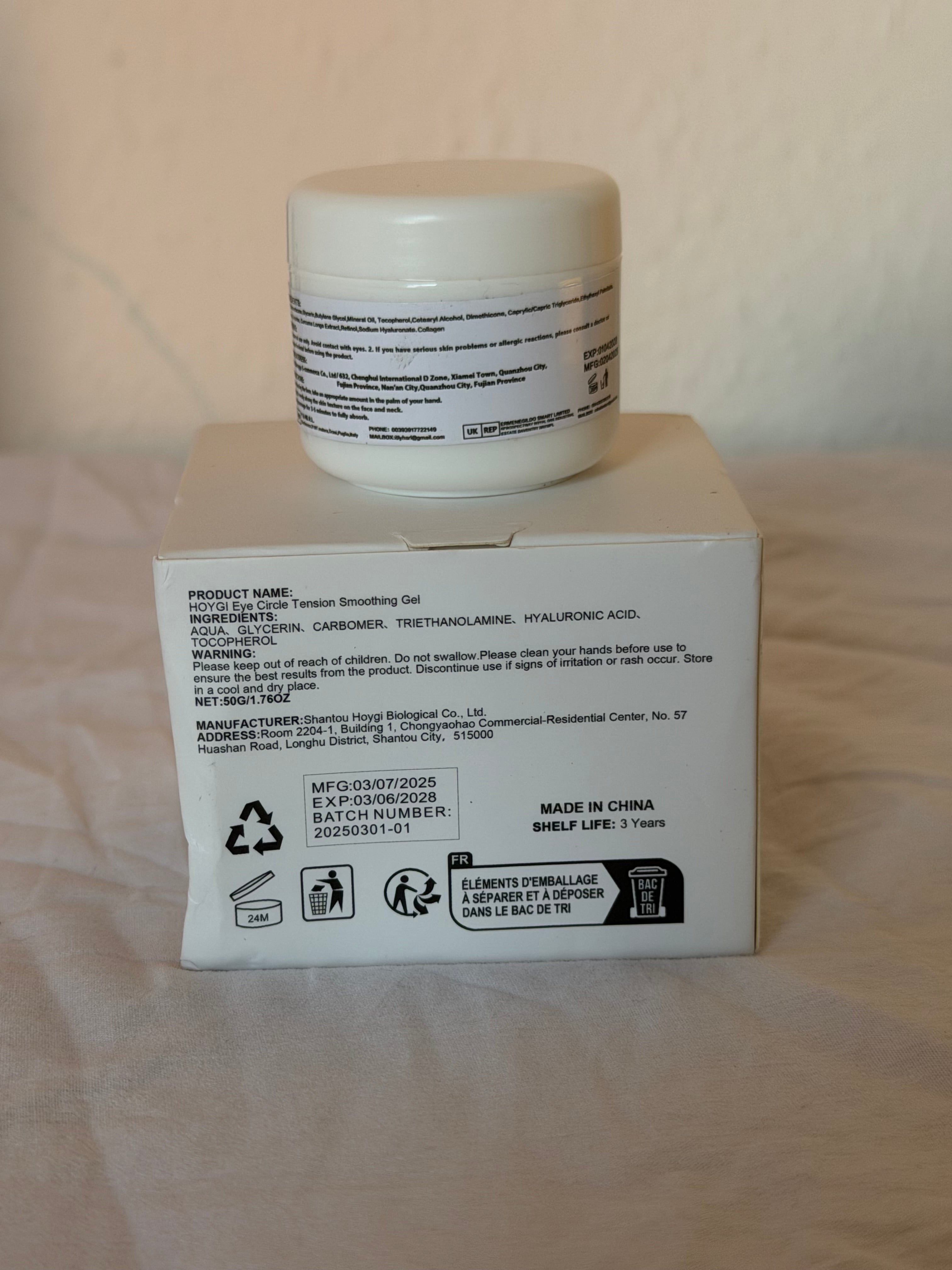 Hoygi Eye Circle Tension Smoothing Gel – Hydrating Eye Care Gel 50g
