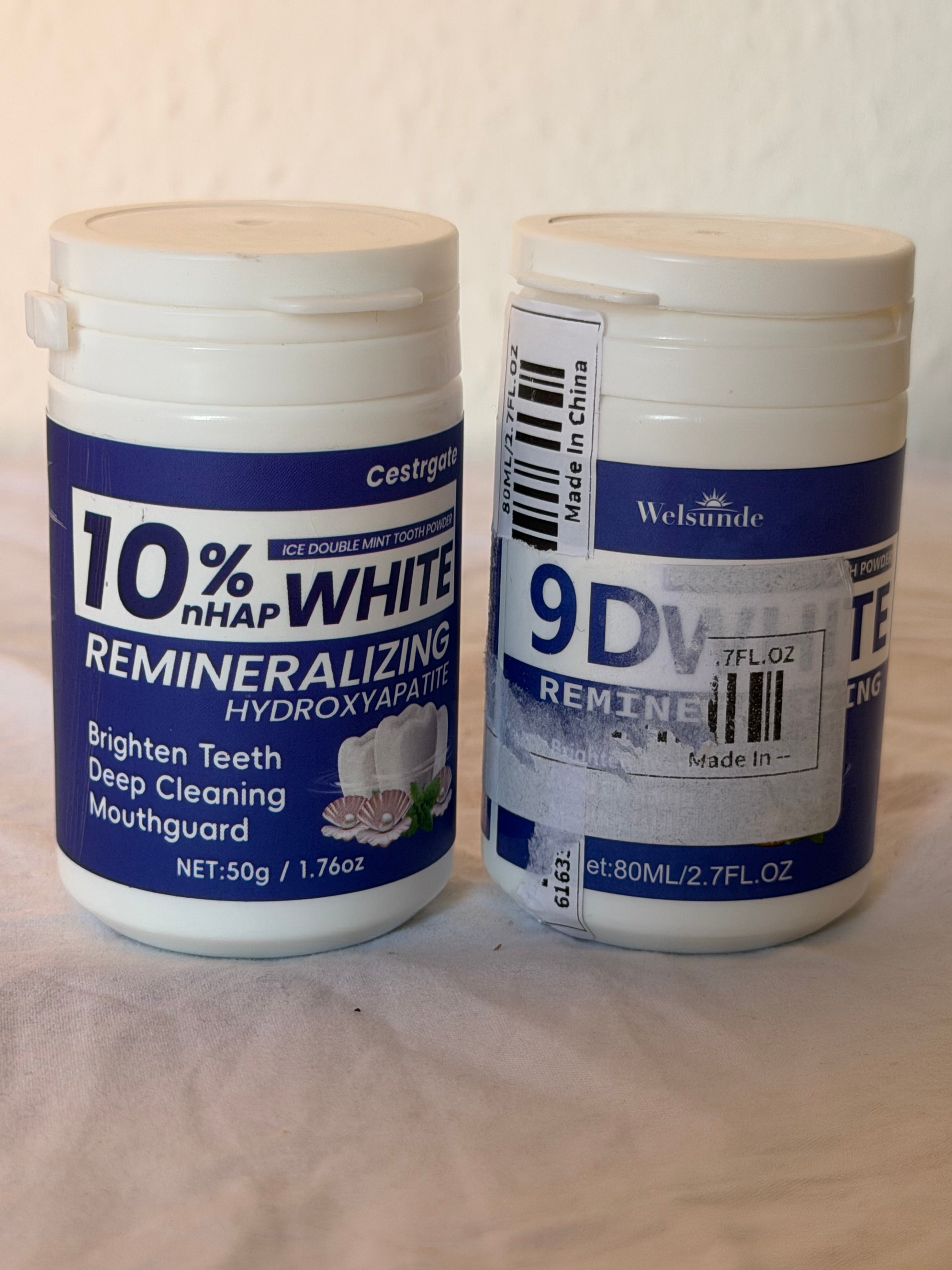 Welsunde Hydroxyapatite Teeth Whitening Powder – Deep Cleaning Mint Formula 50g