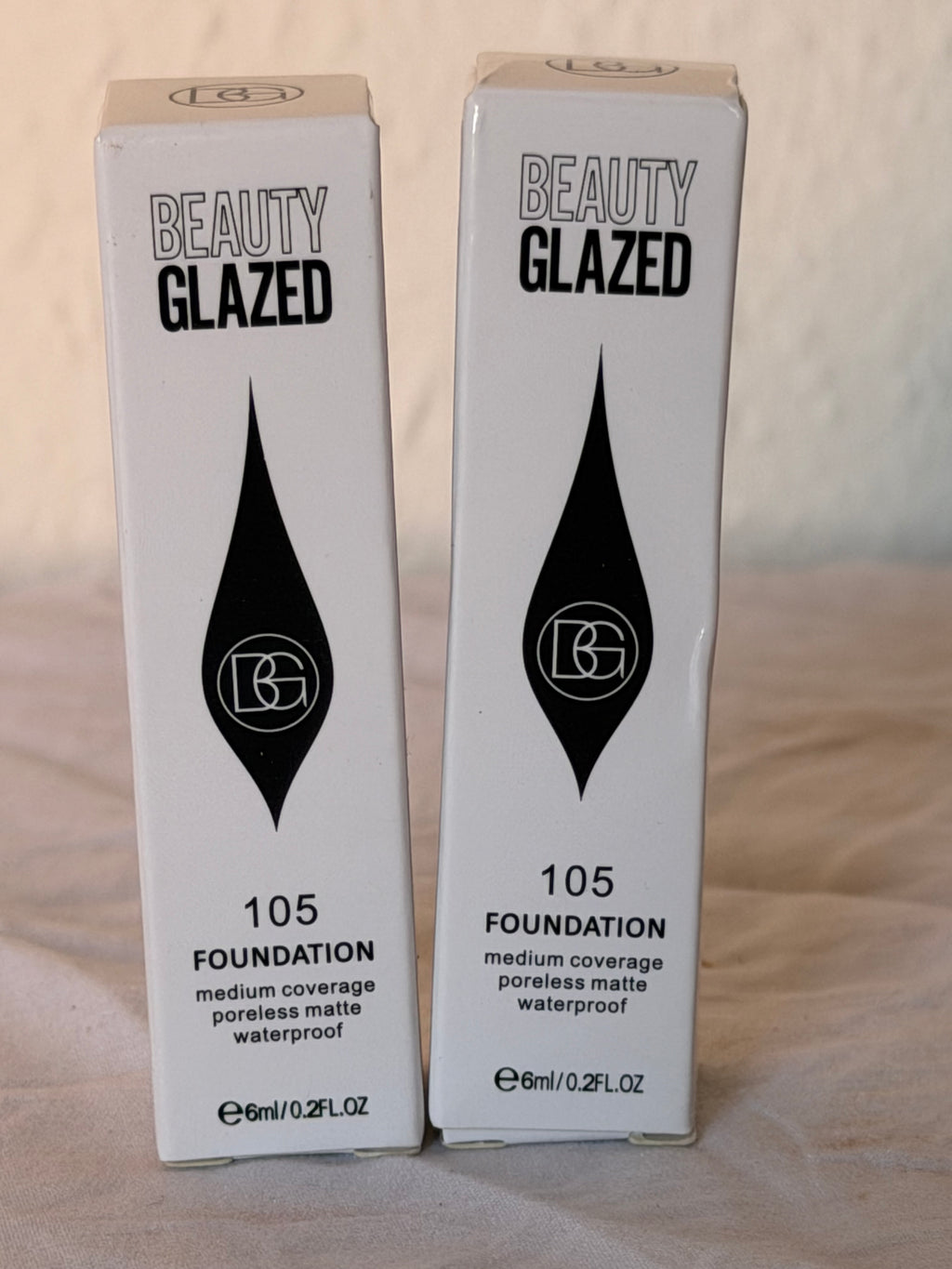 Beauty Glazed Foundation 105 – Medium Coverage Poreless Matte Waterproof 6ml