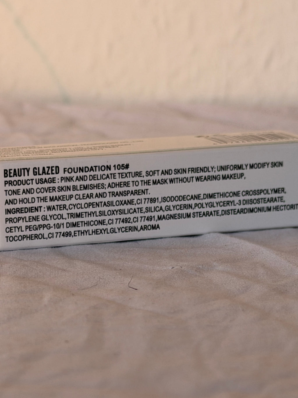 Beauty Glazed Foundation 105 – Medium Coverage Poreless Matte Waterproof 6ml