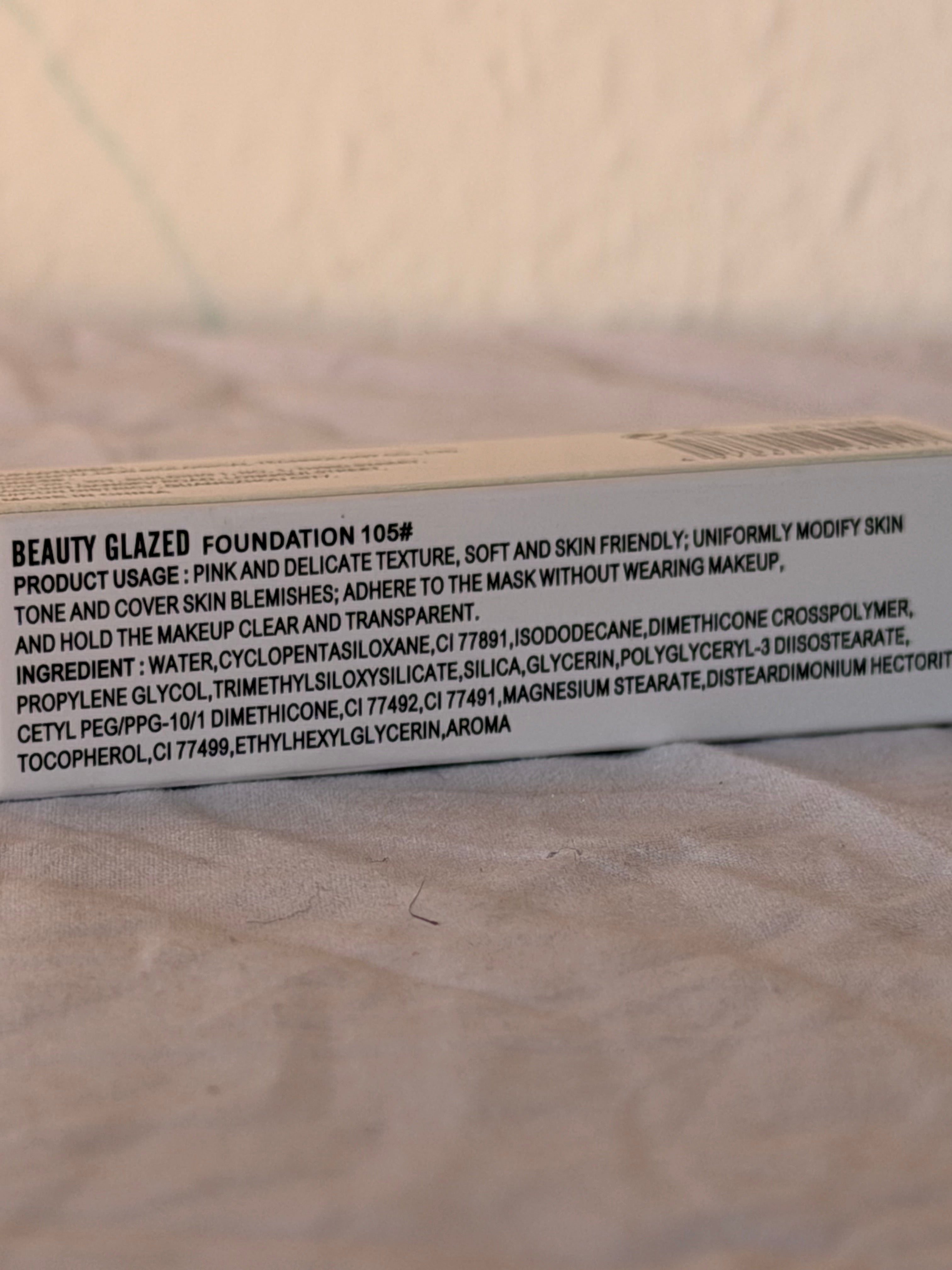 Beauty Glazed Foundation 105 – Medium Coverage Poreless Matte Waterproof 6ml