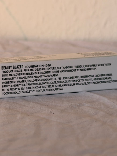 Beauty Glazed Foundation 105 – Medium Coverage Poreless Matte Waterproof 6ml